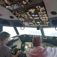 David Breuer (Stružinec, 47) na Simulátoru letadla Boeingu 737