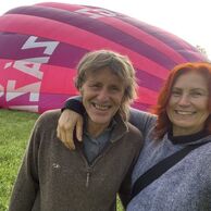 Jiřina a Jiří Bílkovi (Kladno, 60) na letu balónem
