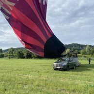 Jiřina a Jiří Bílkovi (Kladno, 60) na letu balónem