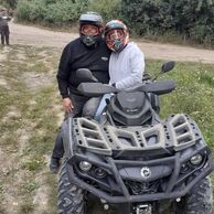 Martin Skořepa (Nové Strašecí, 57) na Offroad jízdě na čtyřkolkách