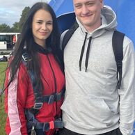Natálie Kolčavová (Přerov, 22) na tandemovém sekoku padákem