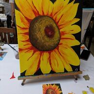 Hana Dobšovič (Praha, 34) na Zážitkovém kurzu malování