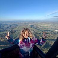 Petra Augustová (Cvikov, 52) na letu balónem