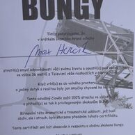Max Herčík (Praha, 19) na Bungee jumpingu z věže