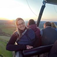 Radka Vodrážková (Rakovník, 31) na letu balónem
