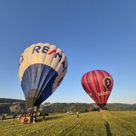 Petr Spilka (Studeněves, 58) na letu balónem