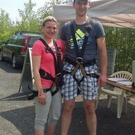 Petra Šibravová (Pomezí, 24) na bungee skoku do houpačky ve dvou